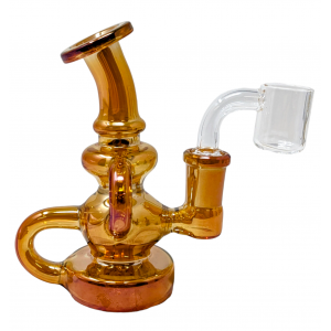 5" Assorted Color Electro Plated Recycler Water Pipe - [WPL4000]
